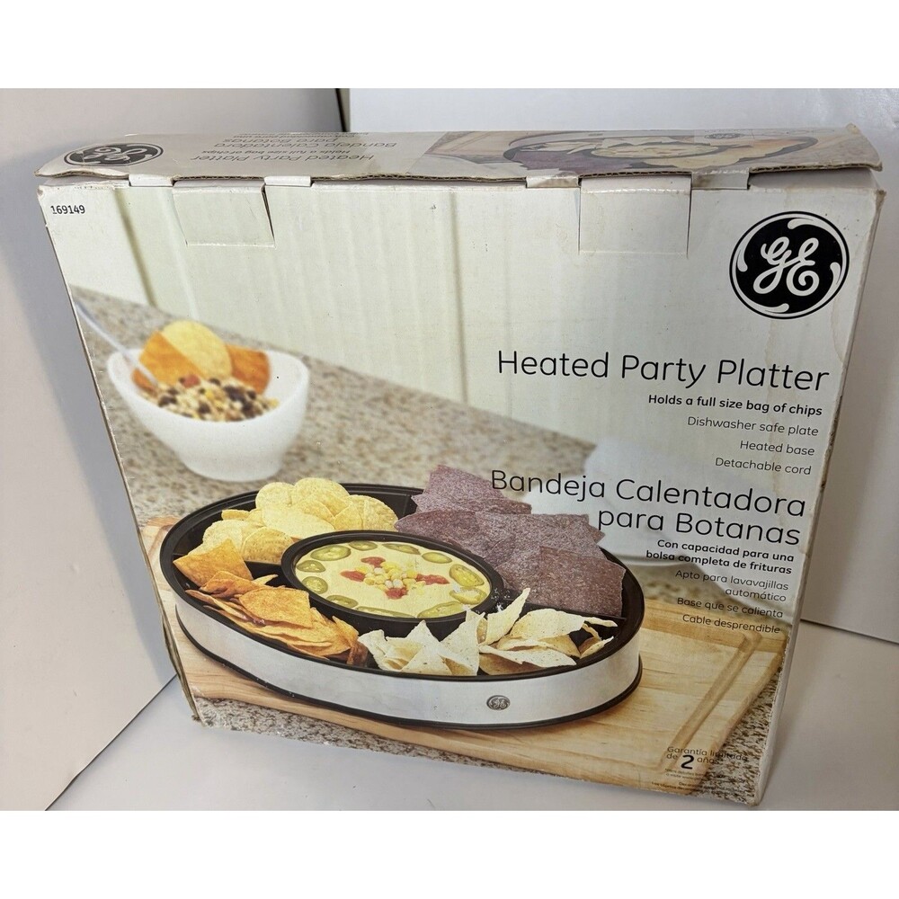 GE Heated Party Platter Warming Dish NEW Open Box Model 169149 Tested Works